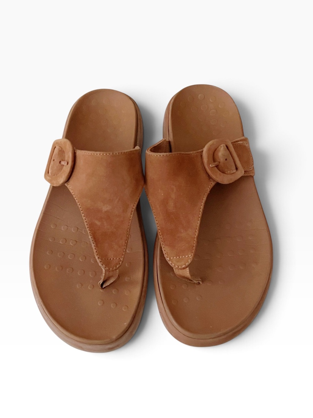 Vionic Activate RX Sandals 8.5 Wide Toe Flip Flops Recovery Comfort Argan Brown